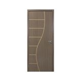 Kit Porta de Madeira Decorada 215x74cm com Batente de MDF Ultra 12cm Cantareira MGM Carvalho Quebec