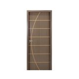 Kit Porta de Madeira Decorada 215x64cm com Batente de MDF Ultra 16cm Neblina MGM Carvalho Quebec