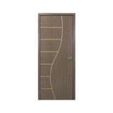 Kit Porta de Madeira Decorada 215x94cm com Batente de MDF Ultra 16cm Cantareira MGM Carvalho Quebec