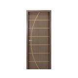 Kit Porta de Madeira Decorada 215x64cm com Batente de MDF Ultra 12cm Neblina MGM Carvalho Quebec