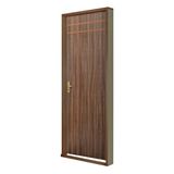 Kit Porta de Madeira Decorada 215x84cm com Batente de MDF Ultra 16cm Mantiqueira MGM Carvalho Quebec