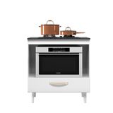Balcao Cooktop E Forno Com 1 Gaveta Branco Nicioli