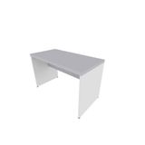 Mesa De Escritório Natus 40mm 130 Bramov Móveis Branco/Cinza Cristal