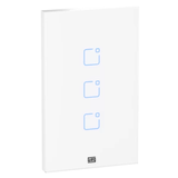 Interruptor Touch Inteligente 3 Botoes Wi-fi 10a + Rf Com Placa 4x2 Weg Home Branco.