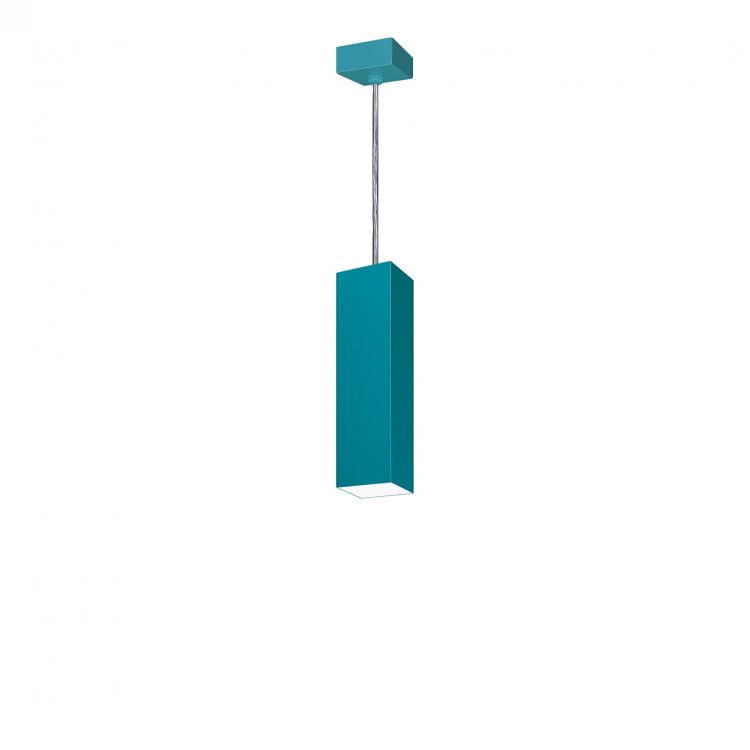 Pendente Viena Quadrado 30 cm Conti Iluminação Verde Tiffany