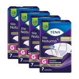 Kit 4 Fraldas Geriátricas Tena Noturna G 28 unidades