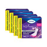 Kit 4 Absorventes Tena Lady Discreet Maxi Night 14un cada