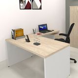 Mesa De Escritório Natus 40mm 90 Cm 60 Cm Bramov Móveis Branco/Geneve