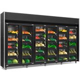 Refrigerador Vertical Hortifruti 6 Portas De Vidro Geas5p Gelopar Refrigerador Vertical Auto Serviço Hortifruti 6 Portas Geas6plbpr 220v Gelopar