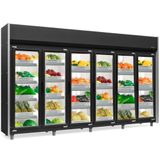 Refrigerador Vertical Hortifruti 6 Portas De Vidro Geas5p Gelopar Refrigerador Vertical Auto Serviço Hortifruti 6 Portas Geas6ppr 220v Gelopar