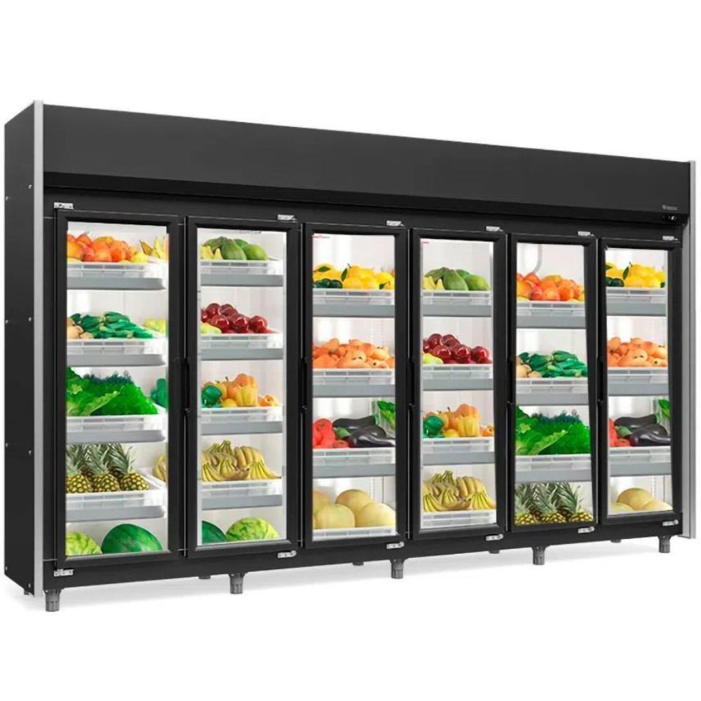 Geladeira/refrigerador 1960 Litros 5 Portas Preto - Gelopar - 220v - Geas-5p Pr