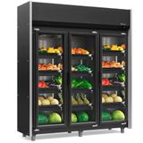 Refrigerador Vertical Hortifruti 3 Portas De Vidro Geas3plb Gelopar Refrigerador Vertical Auto Serviço Hortifruti 3 Portas Geas3plbpr 220v Gelopar