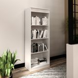 Estante Livreiro para Escritório 3 Prateleiras Me4150 Espresso Móveis Branco