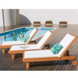 Conjunto 3 Espreguiçadeiras Ipanema Mestra Móveis Marrom