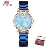 Relógio Feminino Mini Focus Mf0227l À Prova D&#39;água Azul