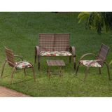 Conjunto de Jardim 3 Cadeiras e Mesa de Centro Laura Art & Luxo Argila