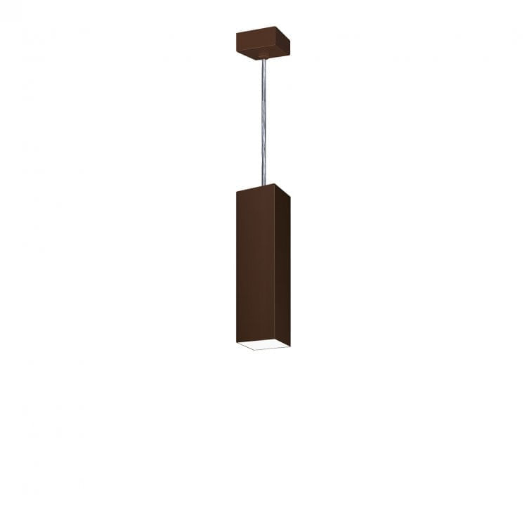 Pendente Viena Quadrado 30 cm Conti Iluminação Café