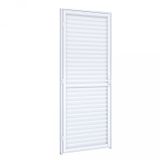 Porta de Giro Natural de Alumínio Laminada Riobras Alumínio  215cmx75cm Branco