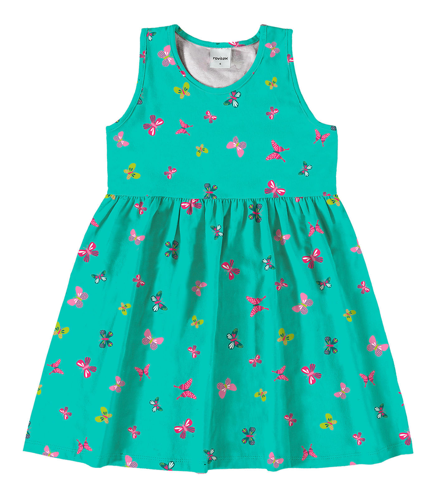 Vestido Infantil Cotton Leve Rovi Kids Verde 16