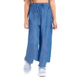 Calça Infantil Feminina Wide Leg Rovi Kids Azul 8