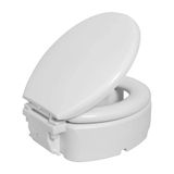 Assento Elevado Para Sanitário Com Tampa Astra 13Cm Branco