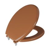 Assento Sanitário Oval Almofadado Astra Caramelo 2