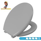 Assento Sanitário Oval Almofadado Astra Cinza 2
