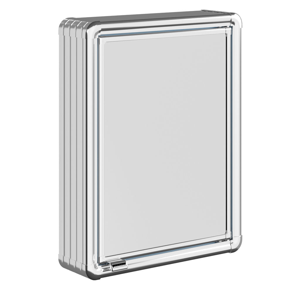 Armário Plástico Com Perfil De Alumínio Com 1 Porta 35x11,3x45cm De Sobrepor Astra