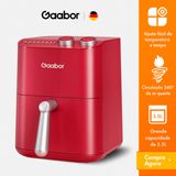 Fritadeira Eletrica Sem Oleo 3,5l Air Fryer Gaabor Design Retro Vermelho