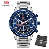 Relógio Masculino Mini Focus Mf0133g À Prova D&#39;água Azul