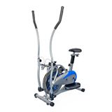 Aparelho Elíptico Com Banco Pelegrin Pel-fit43 Flywheel 8kg Azul E Cinza