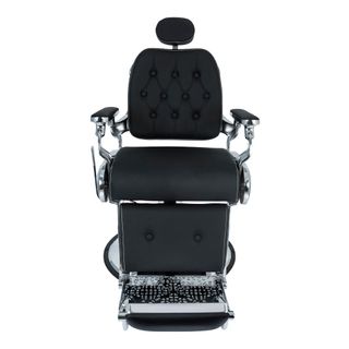 Cadeira de Barbeiro Reclinável Creta Black - Pé Redondo - Cadeira