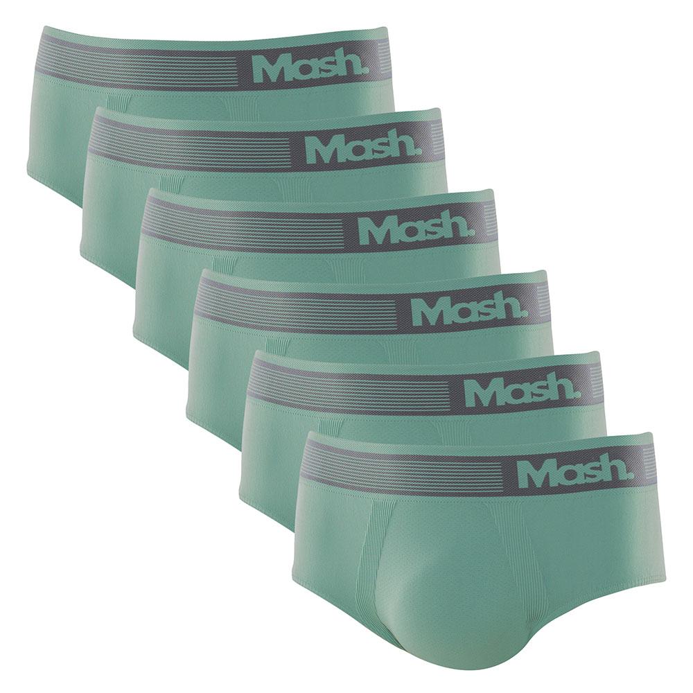 Kit 6 Cuecas Slip Mash Microfibra Sem Costura 713.02