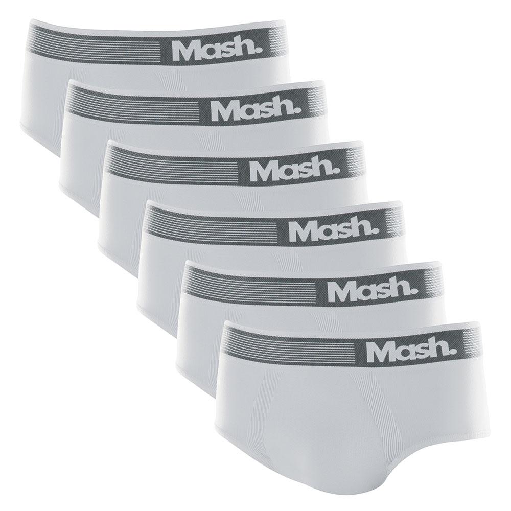 Kit 6 Cuecas Slip Mash Microfibra Sem Costura 713.02