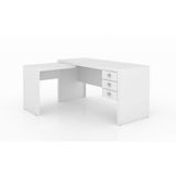 Mesa para Home Office com 03 Gavetas Branco Tecno Mobili