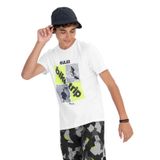 Camiseta Juvenil Masculina Meia Malha Minty Branco 12