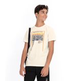 Camiseta Juvenil Masculina Em Meia Malha Minty Bege 12