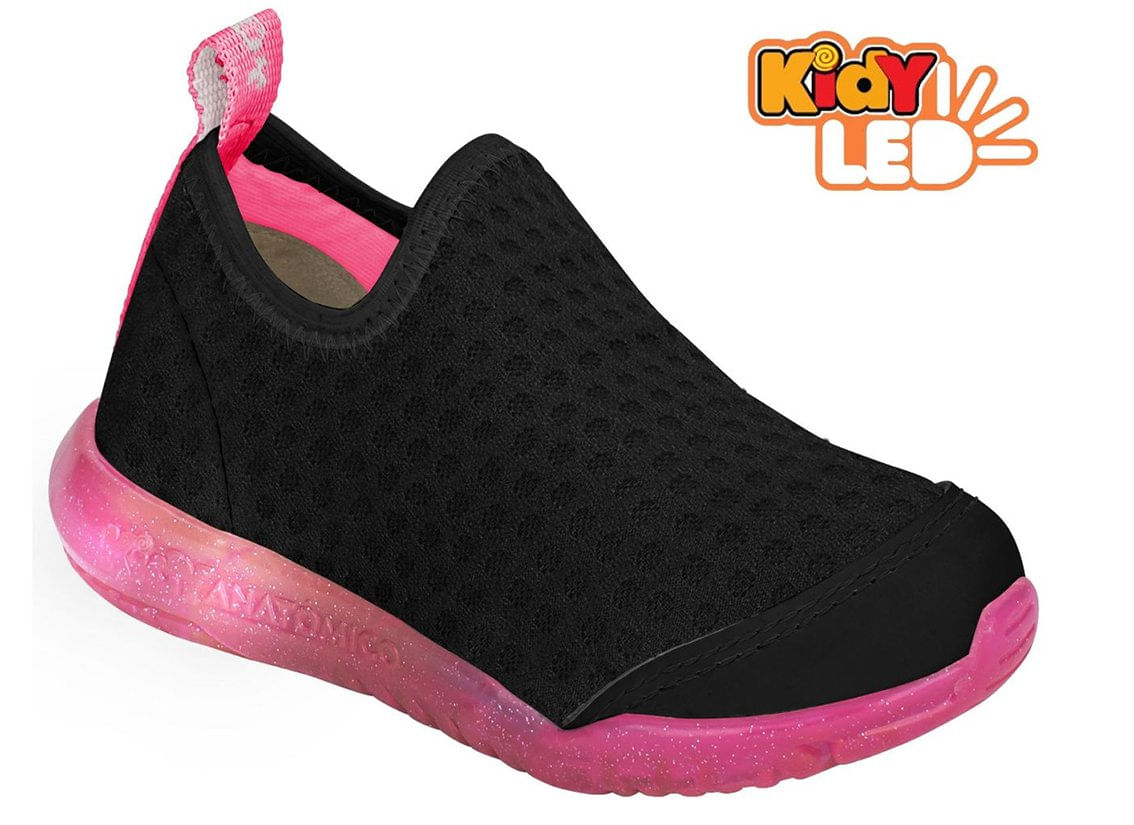 Tênis Slip On Kidy Flex Led 0201178 Infantil Feminino