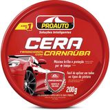 Cera Automotiva Tradicional Pasta Com Carnaúba Proauto 200g