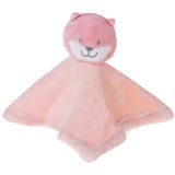 Naninha Baby Soft De Bichinhos Para Bebê 27x27cm Gatinho Rosa