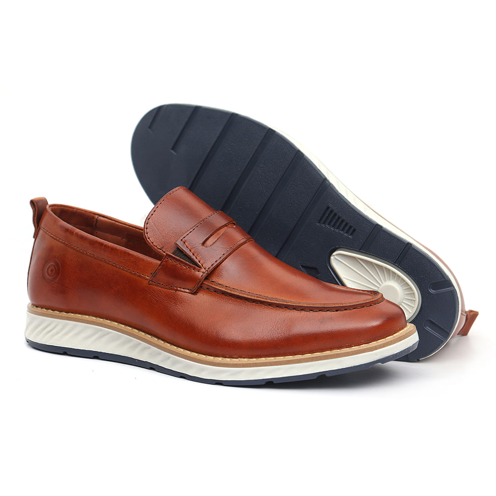 Sapato De Couro Casual Masculino Loafer Elegante Social Monk