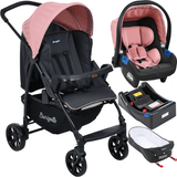 Carrinho Bebe Conforto + Base + Ninho Ecco Cz Rosa - Burigotto