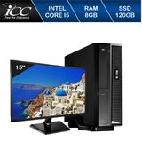 Mini Computador ICC SL2586Sm15 Intel Core I5 8gb HD 120GB SSD Monitor 15