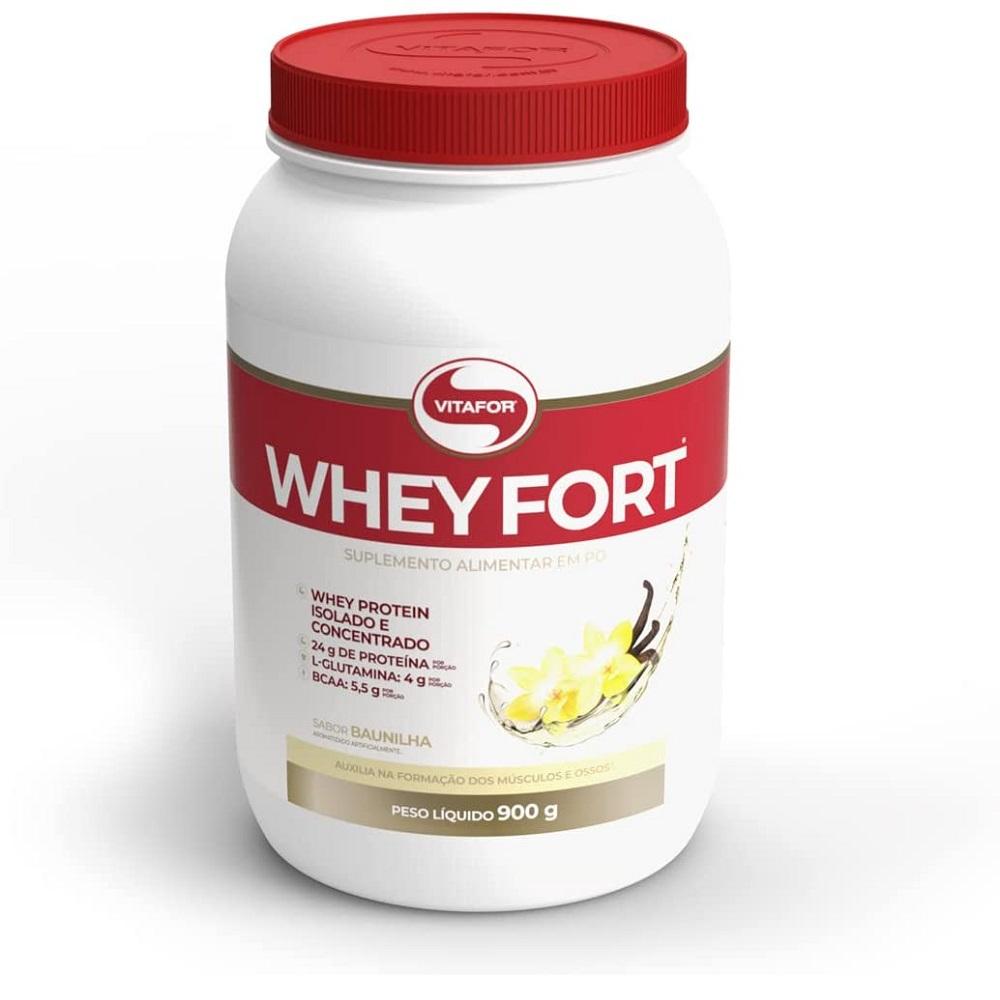 Whey Fort Vitafor Isolado E Concentrado 900g  Baunilha