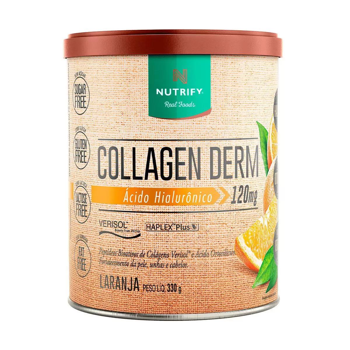 Suplemento Em Pó Nutrify Collagen Derm Colágeno/vitaminas 330g Laranja