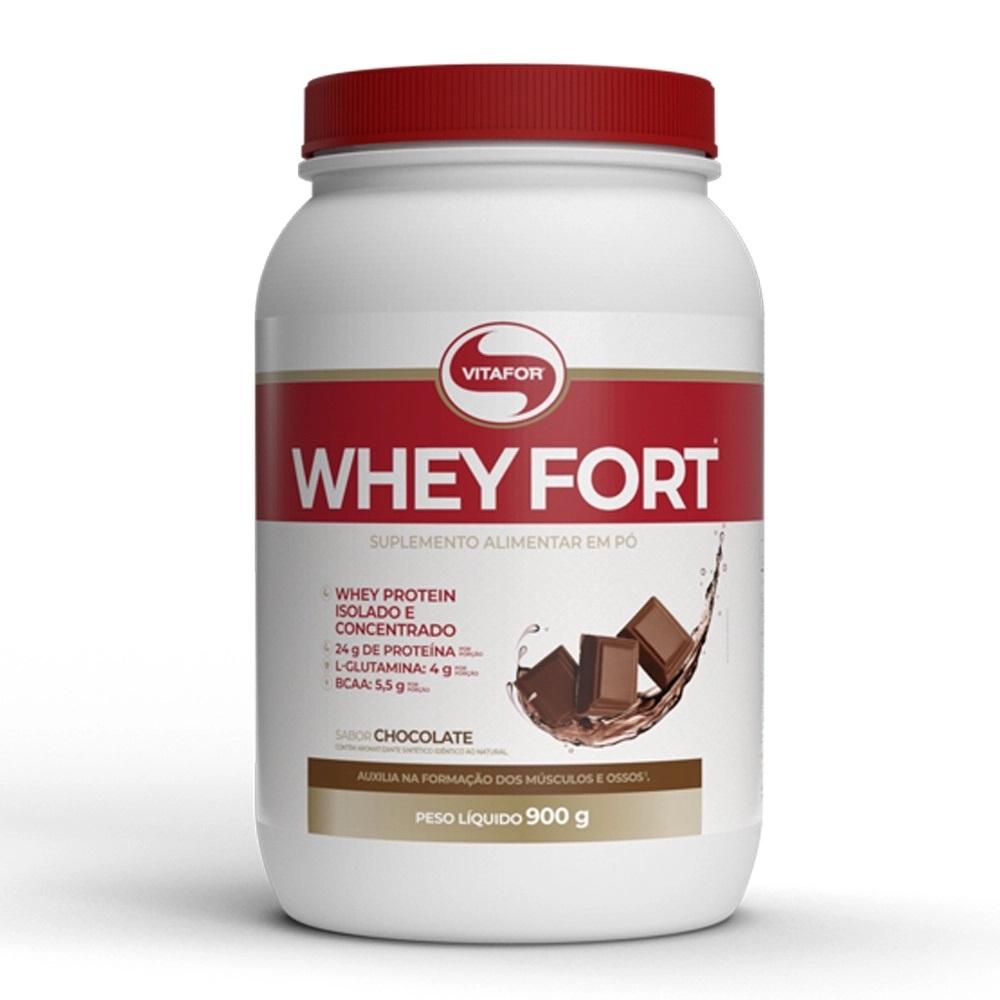 Whey Fort Vitafor Isolado E Concentrado 900g  Chocolate