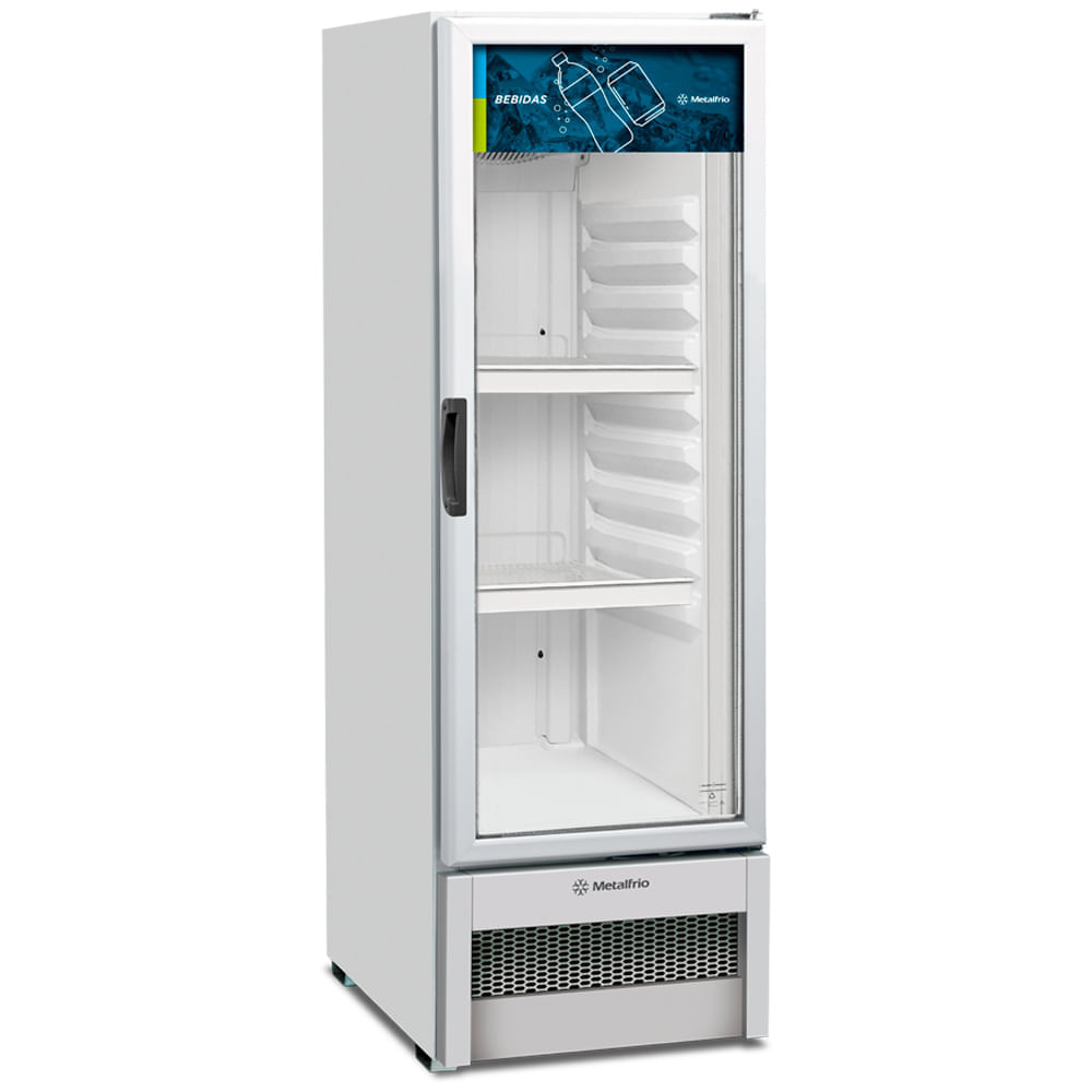 Expositor De Bebidas Slim Vertical Vb25r Light Metalfrio Refrigerador 256 Litros Branco 220v