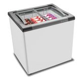 Freezer De Sorvete Horizontal Nf20l Metalfrio Expositor 185 Litros Branco 110v