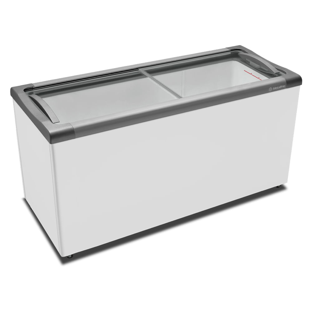 Freezer De Sorvete Horizontal Nf55l Metalfrio Expositor 505 Litros Branco 110v