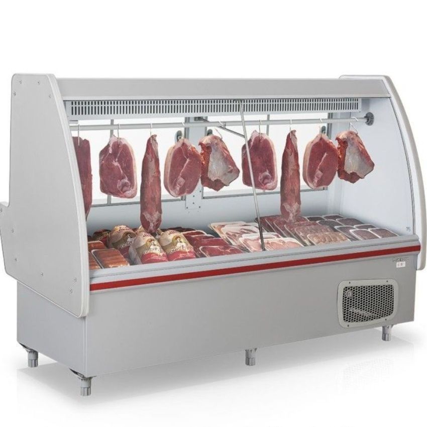 Balcão Frigorífico Açougue Pop Sem Depósito Gaps160 Gelopar Expositor De Carnes Cinza 220v